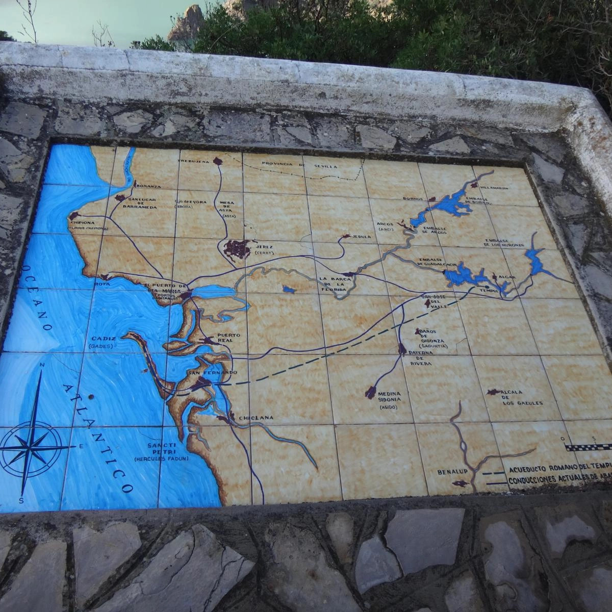 Trayecto del Acueducto Romano Tempul-Cádiz