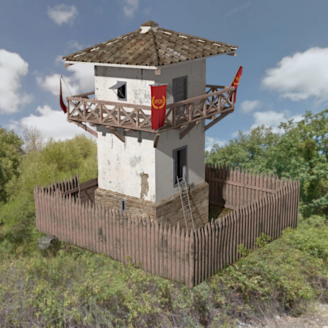 Recreación de Torre Vigía de época romana